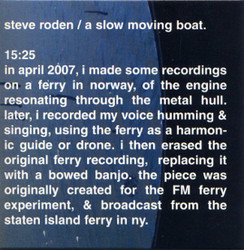 A Slow Moving Boat