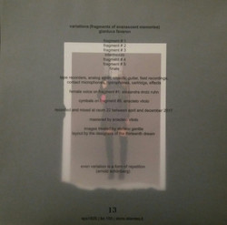 Variations (Fragments Of Evanescent Memories)